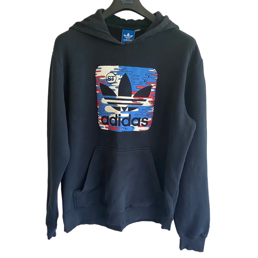 Adidas ST Trefoil Gel Paint Hoodie Size L